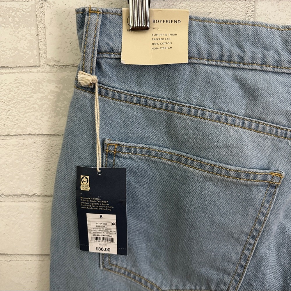UNIVERSAL THREAD GOODS CO. Light Blue Distressed Boyfriend Jean - Picture 8 of 9